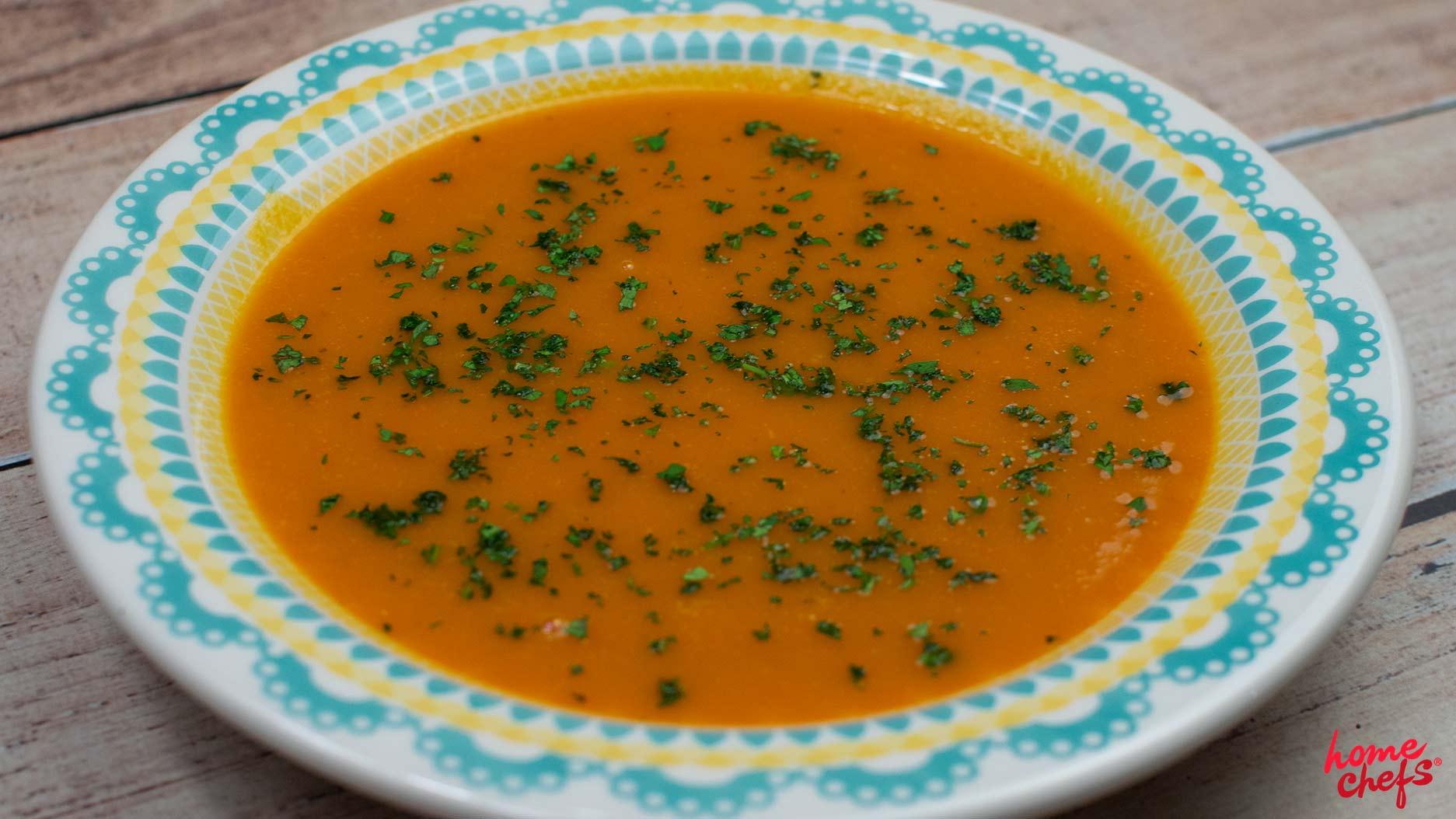 sopa de tomate e gengibre